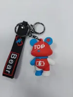 Брелок МЕДВЕДЬ TOP красно-синий