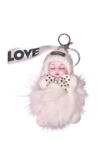 Брелок МЕХОВАЯ КУКЛА белый Брелок МЕХОВАЯ КУКЛА белый