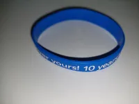 Браслет силиконовый Talismania 10 Years синий