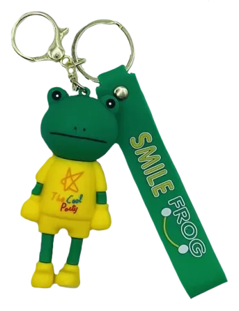 Брелок ЛЯГУШОНОК SMILE FROG в желтом костюме