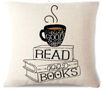 Декоративная наволочка с надписью Read 45х45
