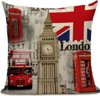 Декоративная наволочка Лондон  45х45