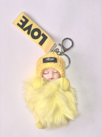 Брелок МЕХОВАЯ КУКЛА ярко-желтый Брелок МЕХОВАЯ КУКЛА ярко-желтый