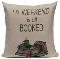 Декоративная наволочка с надписью my WEEKEND 45х45