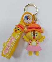 Брелок ТИГРЕНОК с рюкзачком желто-розовый