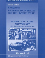 Longman Preparation Series for the TOEIC Test 2nd Edition Answer Key - книга ответов