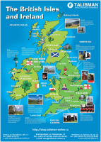 Карта Англии - наглядный плакат