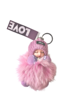Брелок МЕХОВАЯ КУКЛА розово-фиолетовый Брелок МЕХОВАЯ КУКЛА розово-фиолетовый