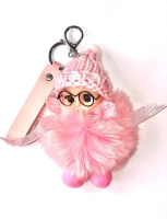 Брелок ДЕВОЧКА В ОЧКАХ розовый