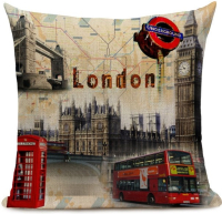 Декоративная наволочка Лондон (3)  45х45