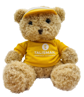 Медведь бежевый в желтой футболке