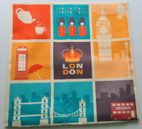 Декоративная наволочка в британском стиле 9, 45x45cm