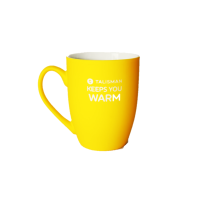 Кружка с текстом желтая