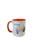 Кружка оранжевая с талисманчиками