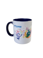 Кружка синяя с талисманчиками