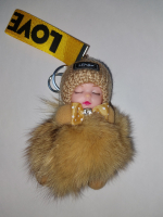 Брелок МЕХОВАЯ КУКЛА бежевый Брелок МЕХОВАЯ КУКЛА бежевый