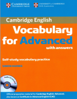 Cambridge Vocabulary for Advanced Book with Key +D - пособие по лексике с ответами и диском