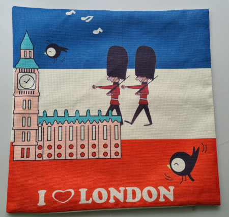 Декоративная наволочка в британском стиле 12, 45x45cm