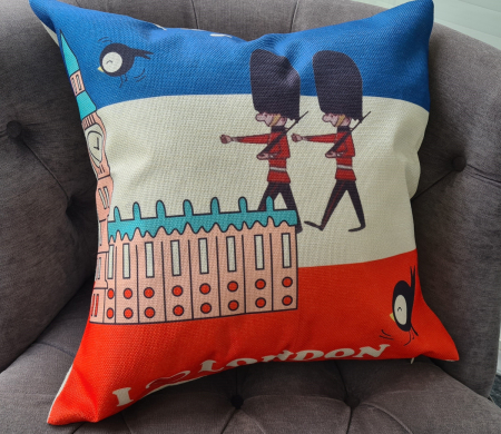 Декоративная наволочка в британском стиле 12, 45x45cm