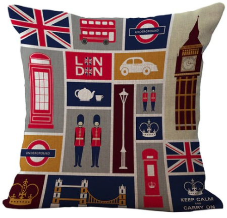 Декоративная наволочка в британском стиле (2)  45х45