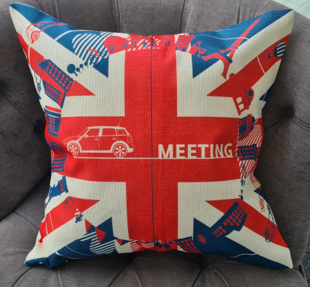 Декоративная наволочка в британском стиле 10, 45x45cm