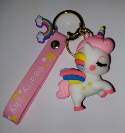 Брелок ЕДИНОРОГ розовый