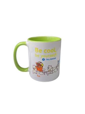 Кружка зеленая с талисманчиками