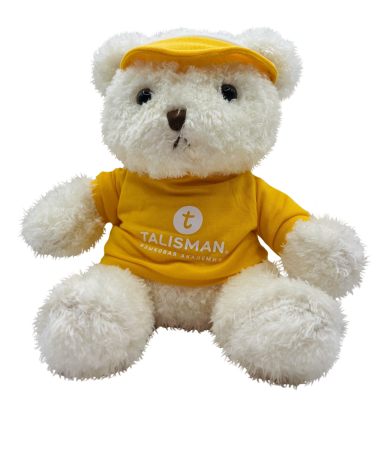 Медведь белый в желтой футболке