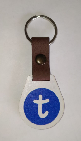 Брелок из дерева Талисман (серый)