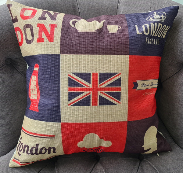 Декоративная наволочка в британском стиле (8)  45х45