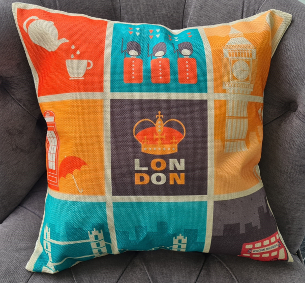 Декоративная наволочка в британском стиле 9, 45x45cm