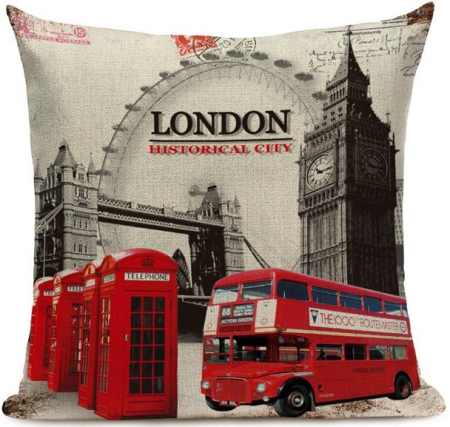 Декоративная наволочка Лондон (2)  45х45