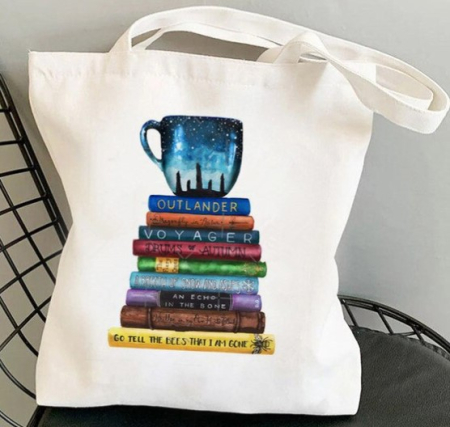 Сумка - шоппер с принтом книги