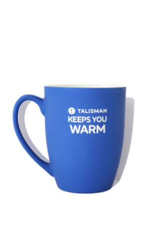 Кружка с текстом синяя