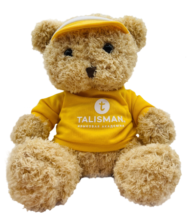 Медведь бежевый в желтой футболке